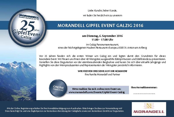 Morandell Gipfel Event Galzig 2016