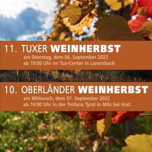 save the date: Meraner Weinherbst  im Tux-Center