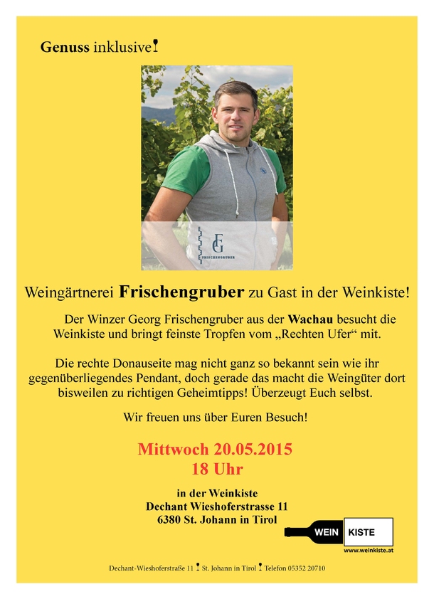 Weingärtnerei Frischengruber zu Gast in der Weinkiste